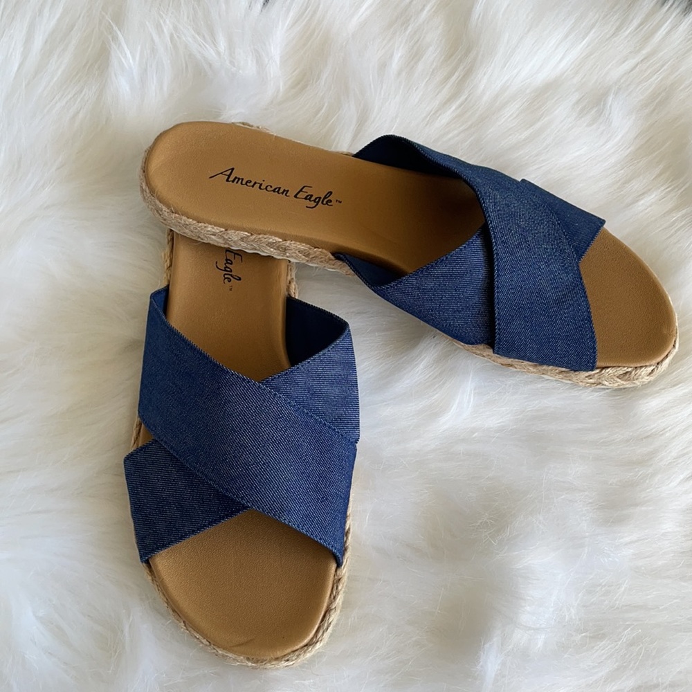 🦅🩴American Eagle Denim Sandals 🩴 🦅